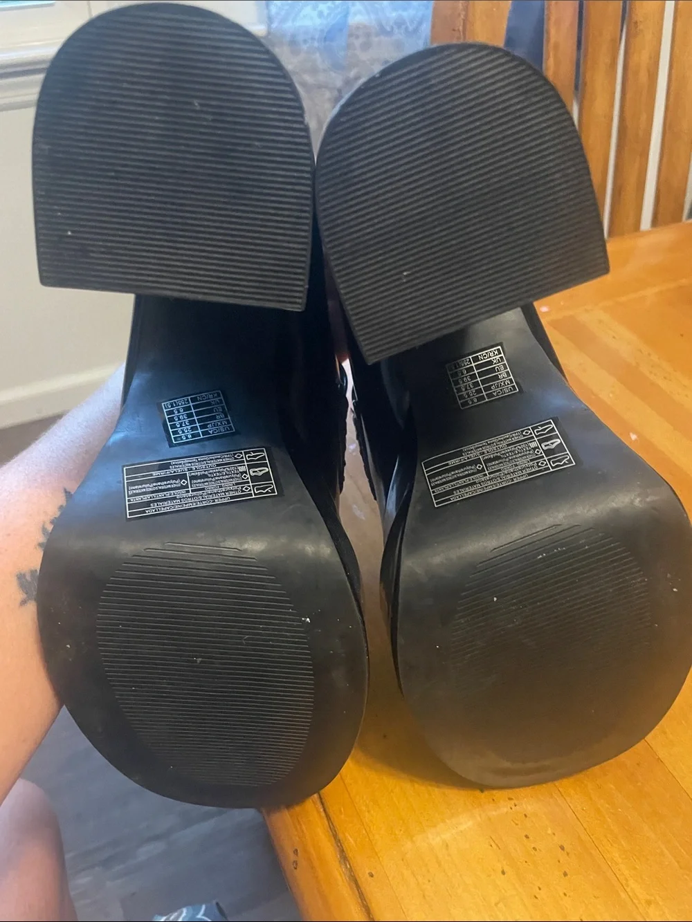 Forever 21 Black Patent Platform Penny Loafers